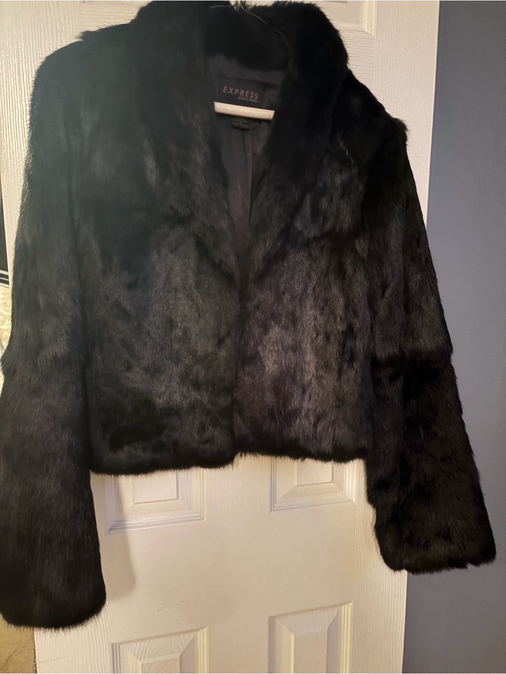 Express 100% Black Fur coat